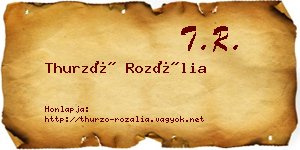 Thurzó Rozália névjegykártya