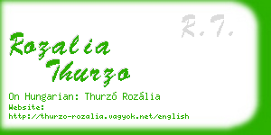 rozalia thurzo business card